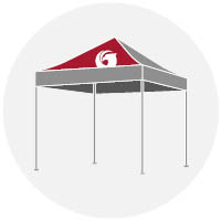 Faltzelt mit Logo