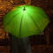 Regenschirm leuchtet grün Regenschirm leuchtet grün