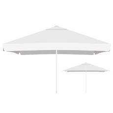 Rechteckiger Schirm mit und ohne Volant