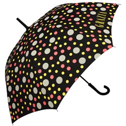 Punkte Regenschirm vollflächig bedruckt bunt